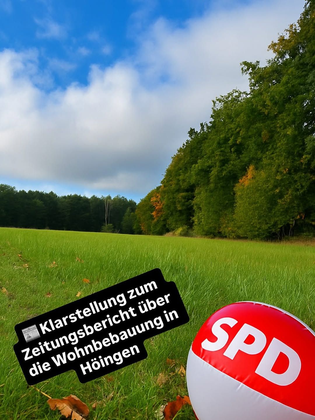 Instagram-Beitrag von SPD Ense: 📰 Klarstellung zum Zeitungsbericht über die Wohnbebauung in Höingen

In dem aktuellen Artikel zur...