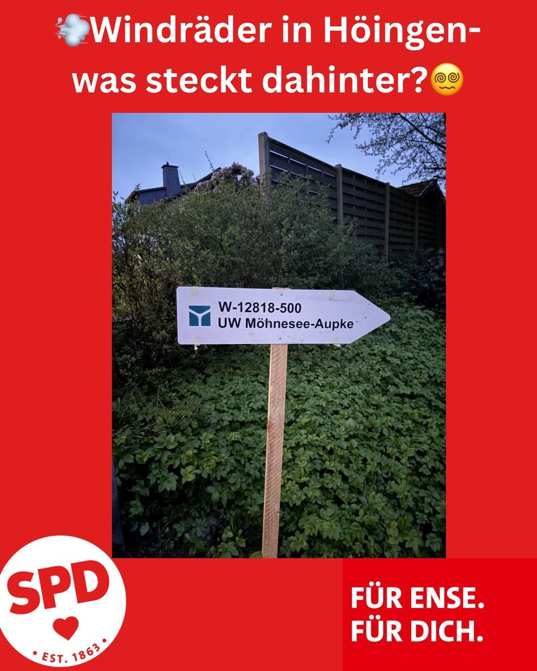 Instagram-Beitrag von SPD Ense: 🌬️ Windräder in Höingen – was steckt hinter den Schildern? 🤔

Viele Bürgerinnen und Bürger haben...