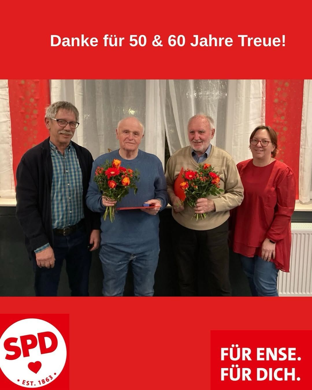 Instagram-Beitrag von SPD Ense: Am Freitag, 27.02., fand die Generalversammlung des SPD-Ortsvereins Ense statt. 🔴

Neben Berichten...