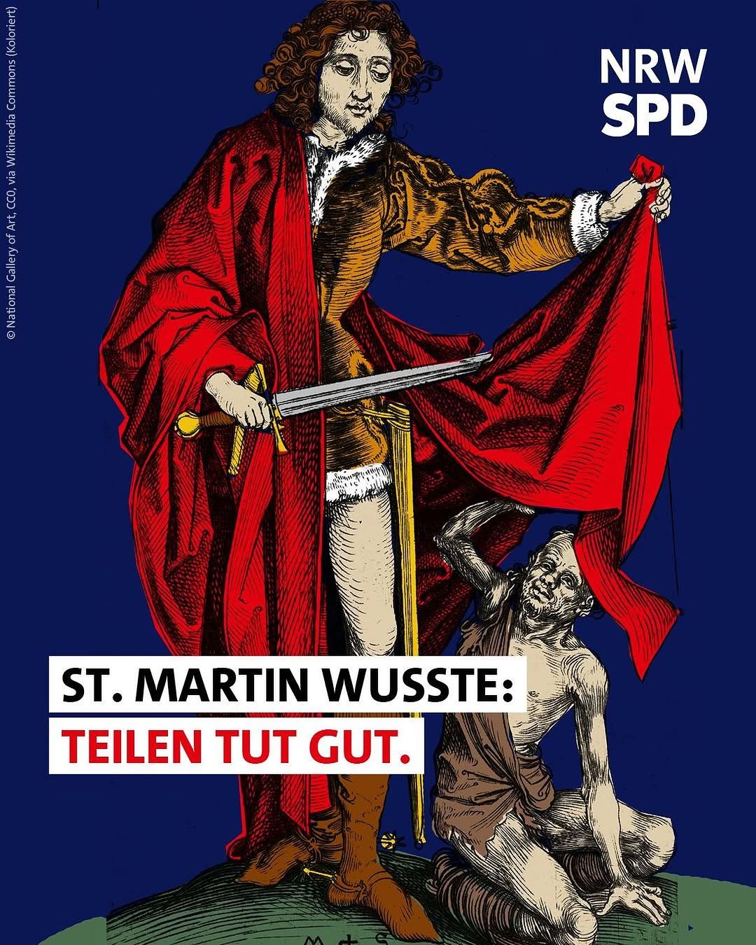 Instagram-Beitrag von SPD Ense: 50% Mantel teilen, anstatt alles für sich zu behalten.
St. Martin ist ein echtes Vorbild: Wer genug...