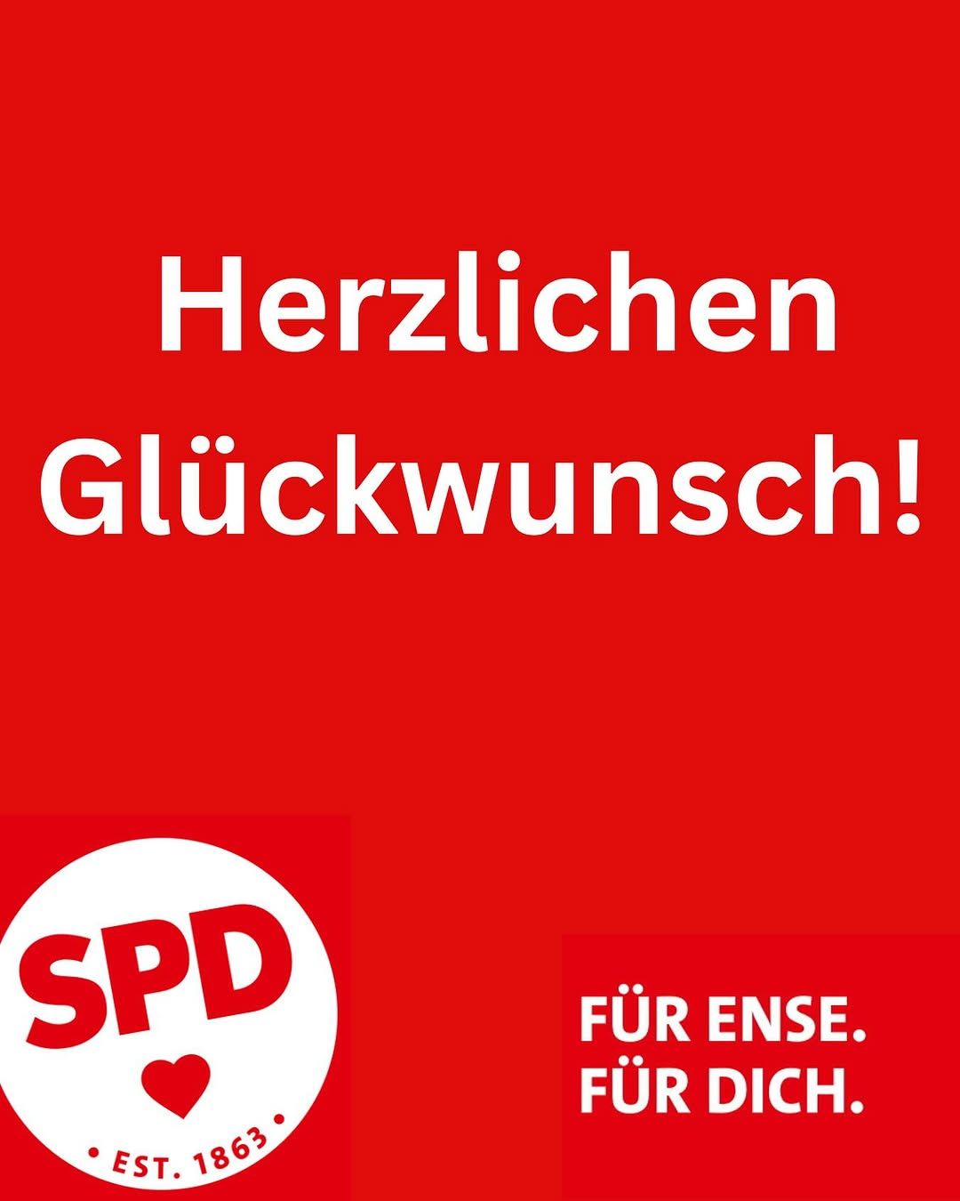 Instagram-Beitrag von SPD Ense: Herzlichen Glückwunsch! 🎉

Wir gratulieren dem Enser Heinrich Frieling herzlich zur Wahl zum...